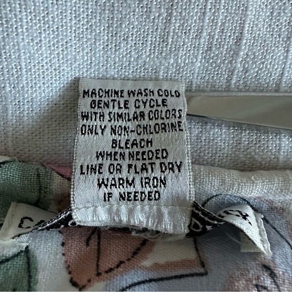 Vintage Caroline Kendrick Linen Blend Floral Skirt Size 10 Easter Summer 90s - Picture 10 of 10